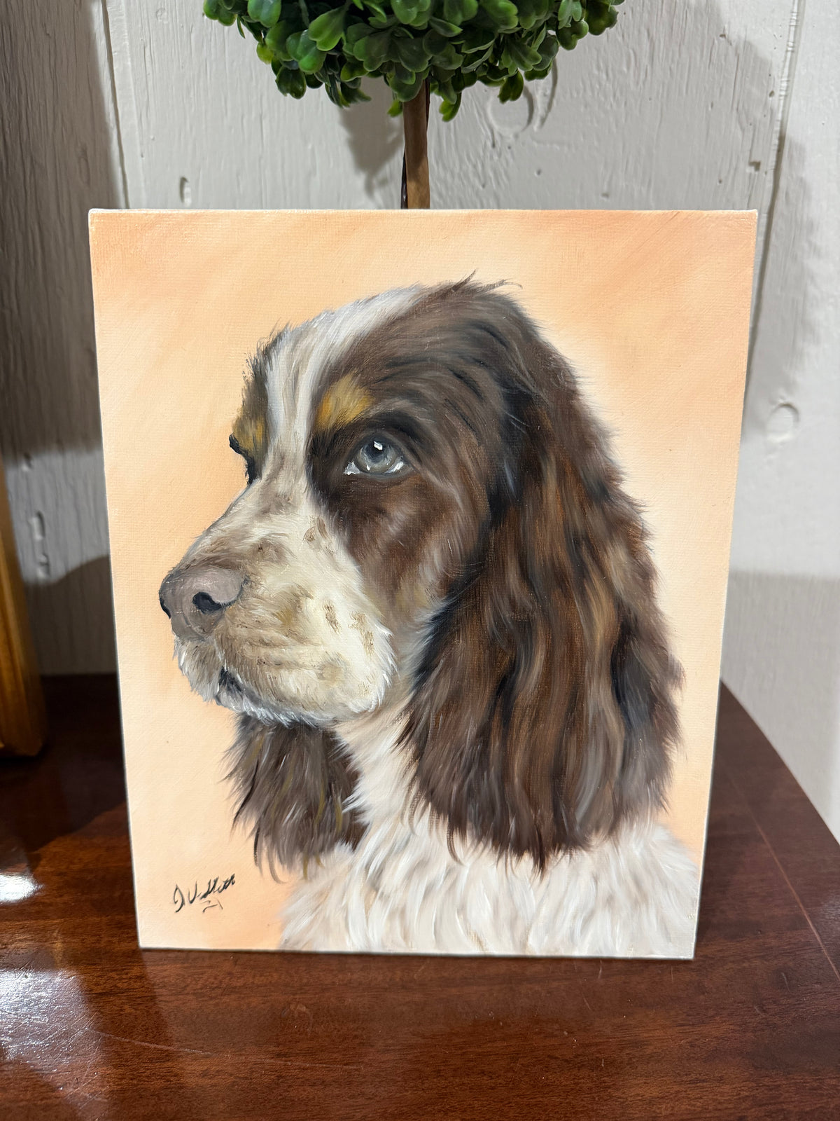 Spaniel Oil Painting on Canvas