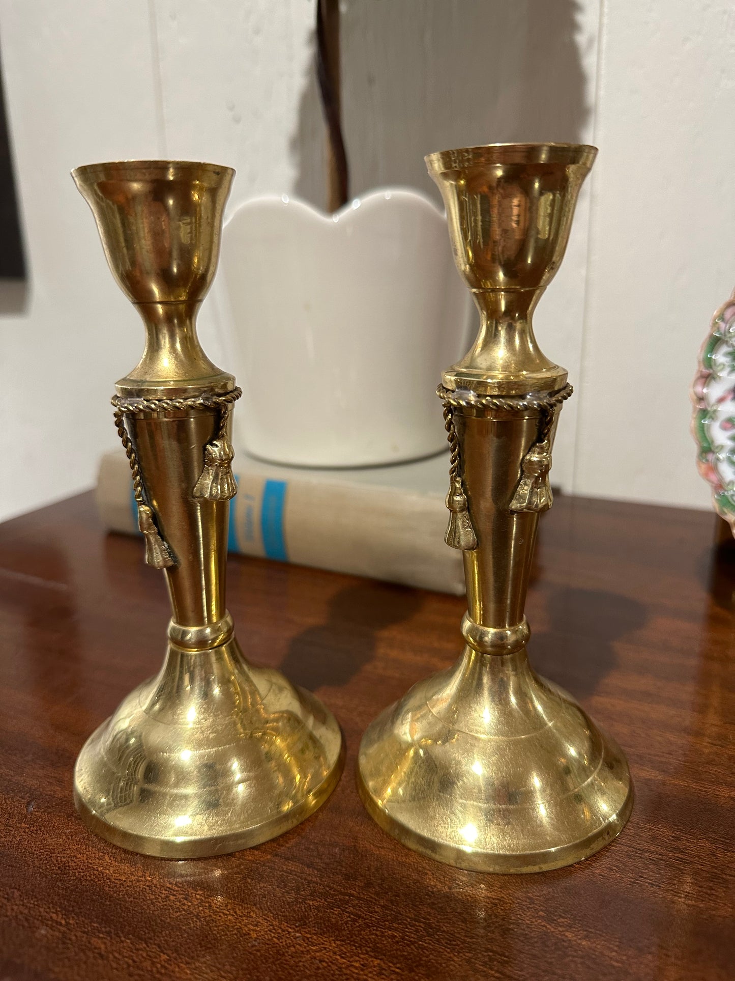 Brass Tassel Candlesticks