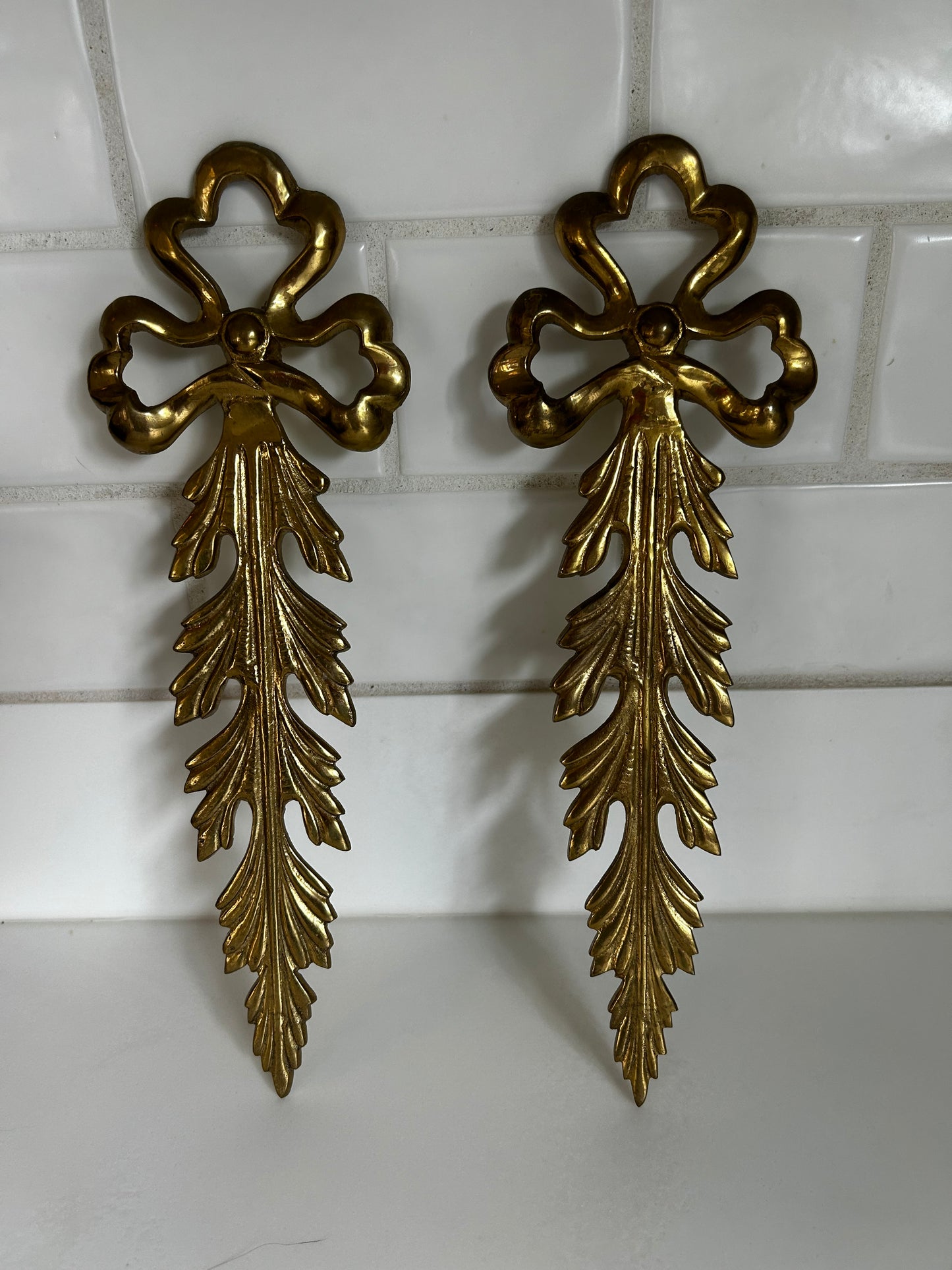 Brass Bow Pair