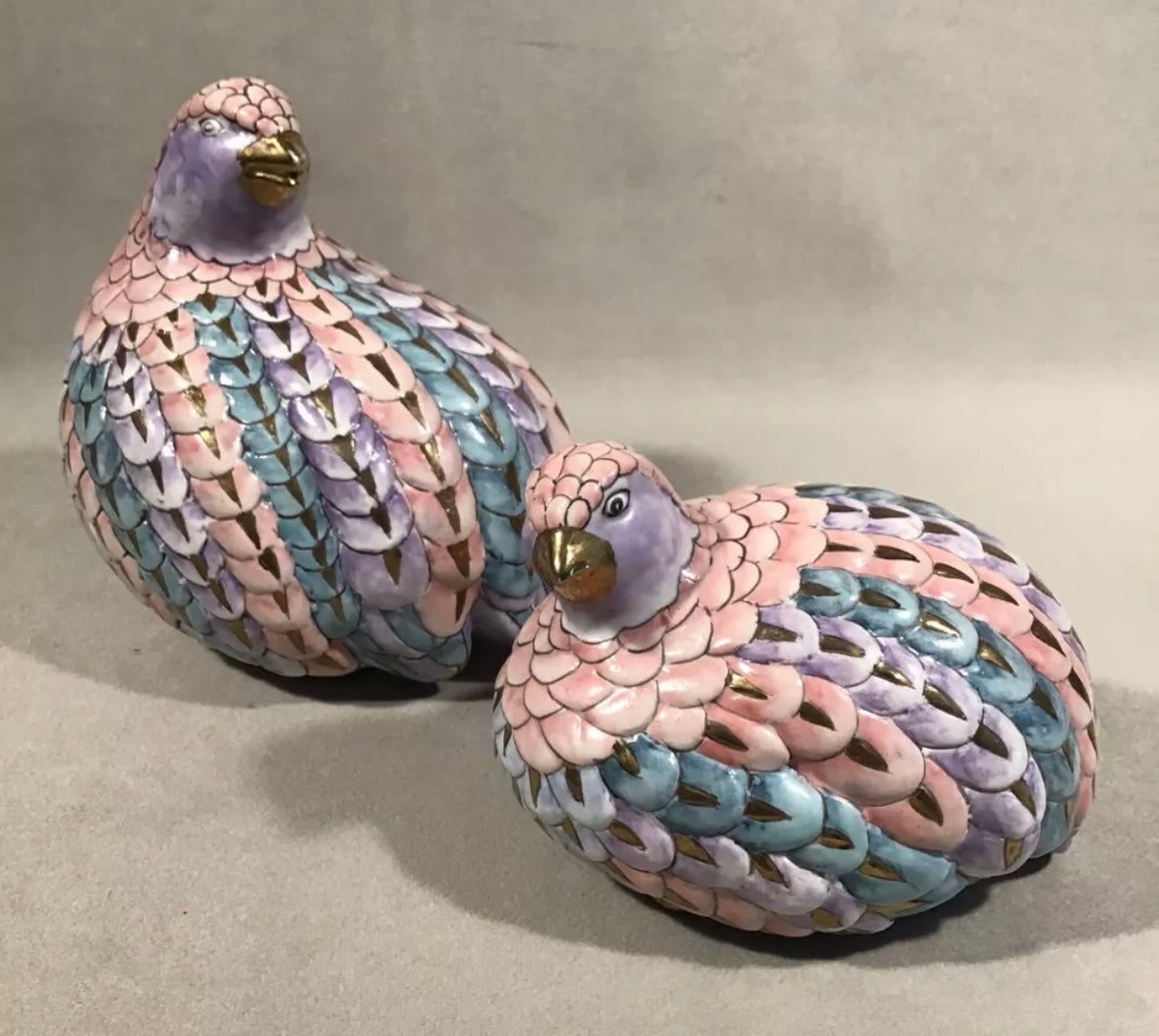 Pastel Quail Pair