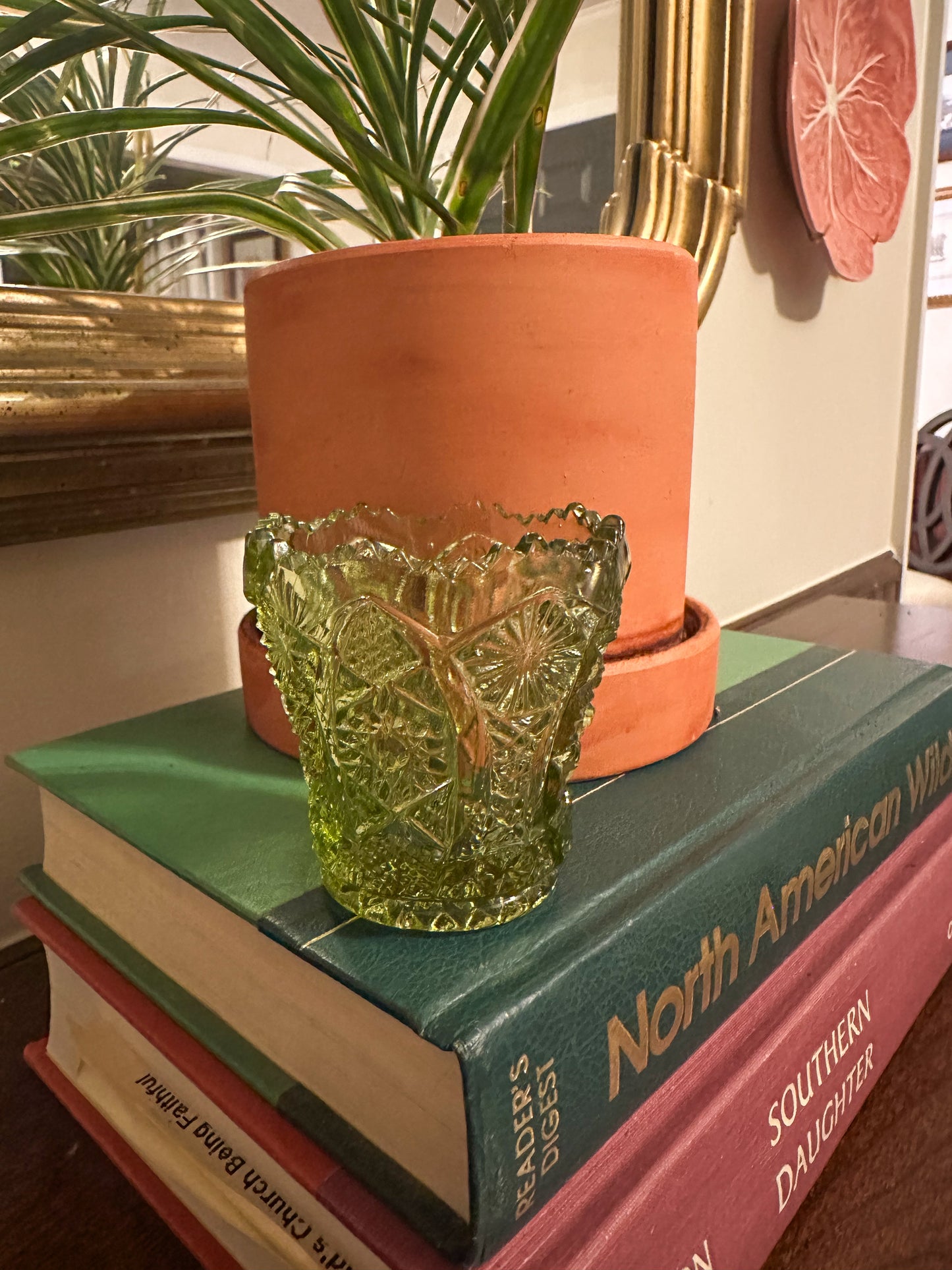 Green Glass Dish