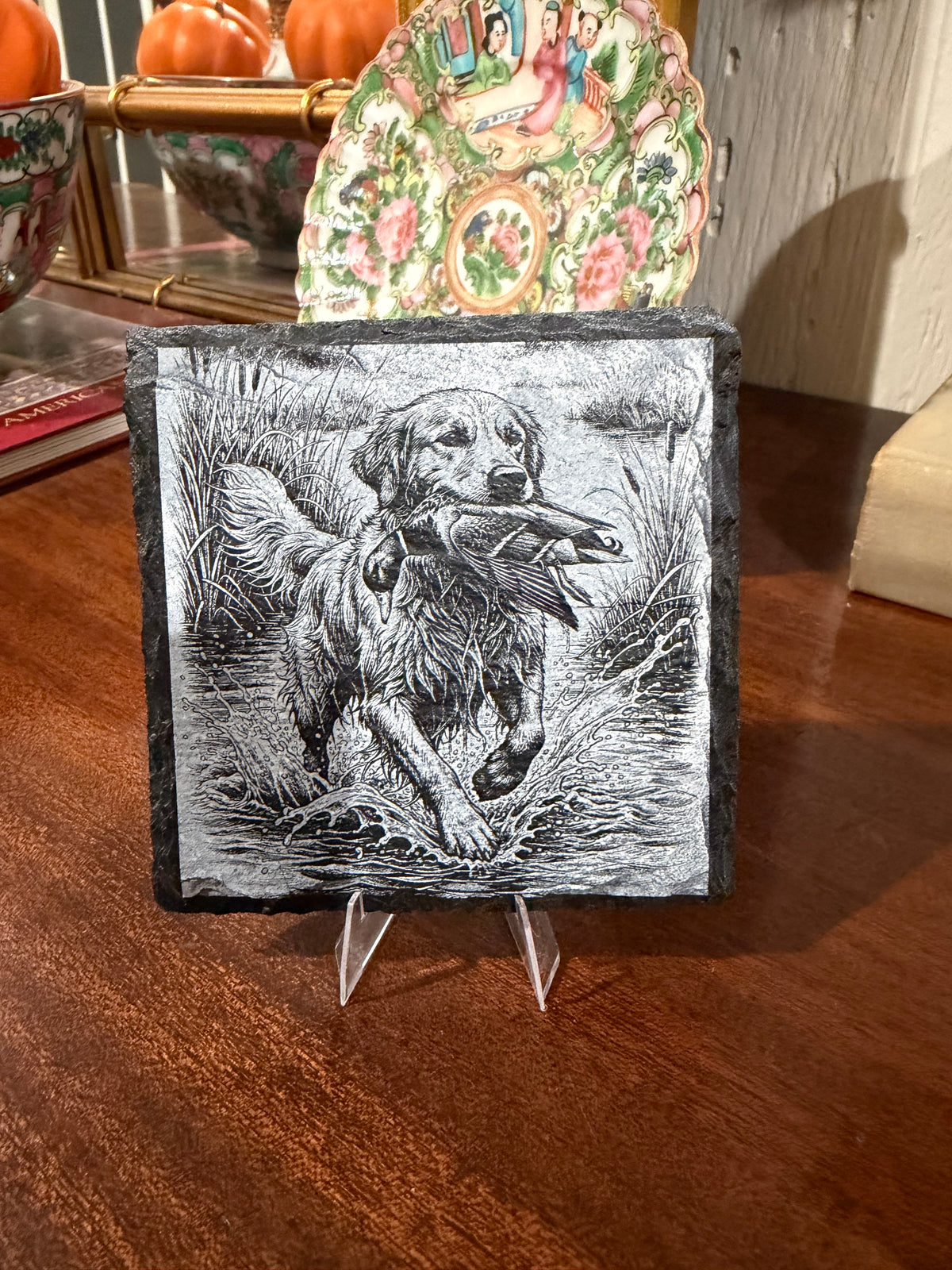 Engraved Retriever + Stand