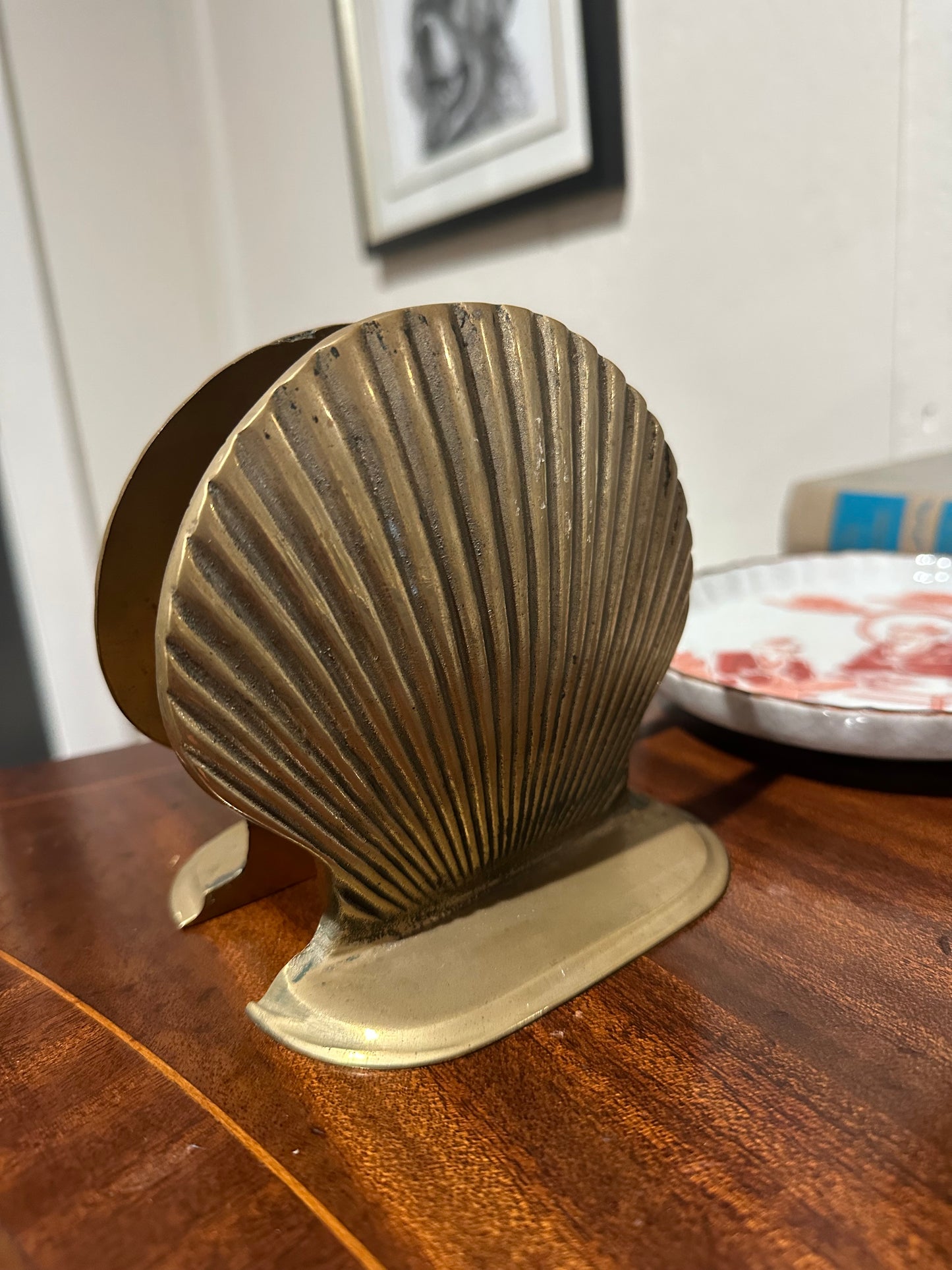 Brass Shell Bookends