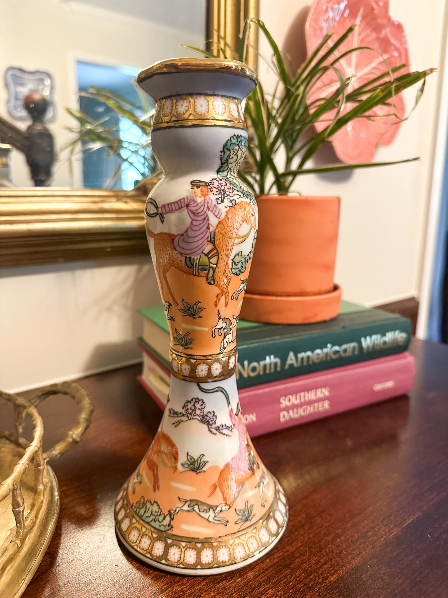 Andrea by Sadek Hunt Scene Candlestick
