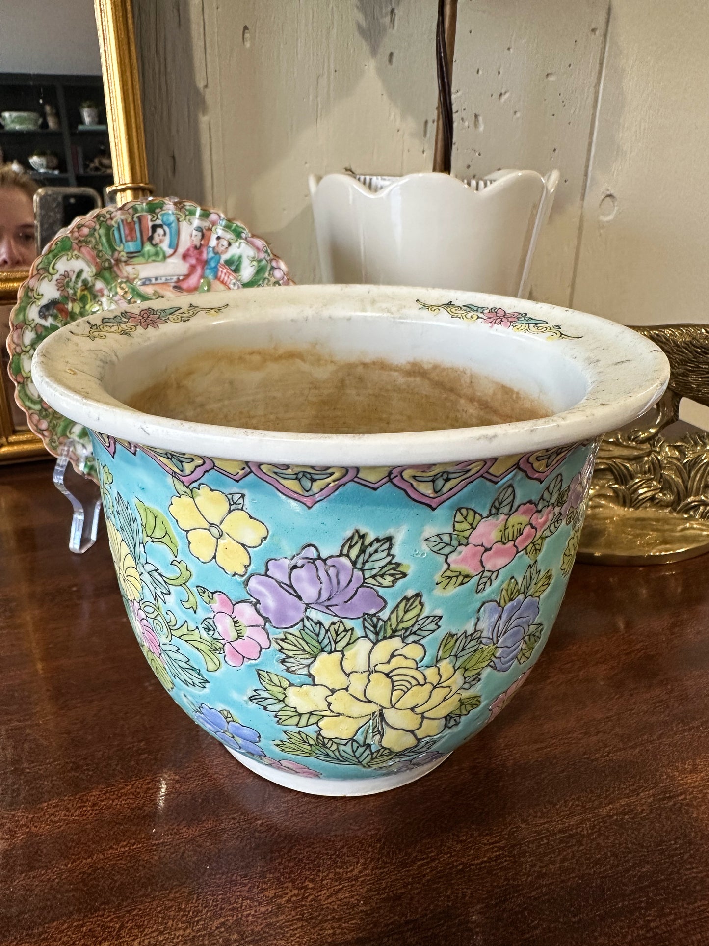 Small Colorful Floral Planter