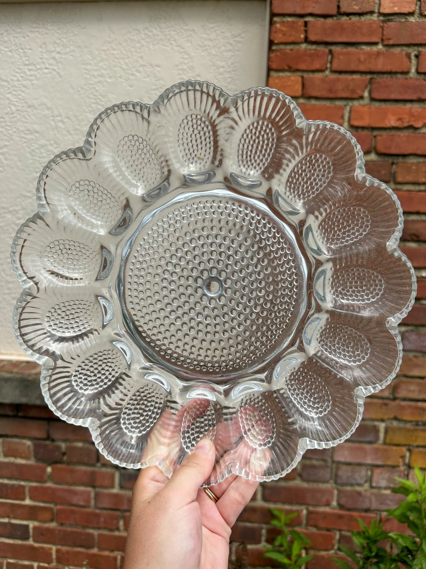 Glass Egg Plate