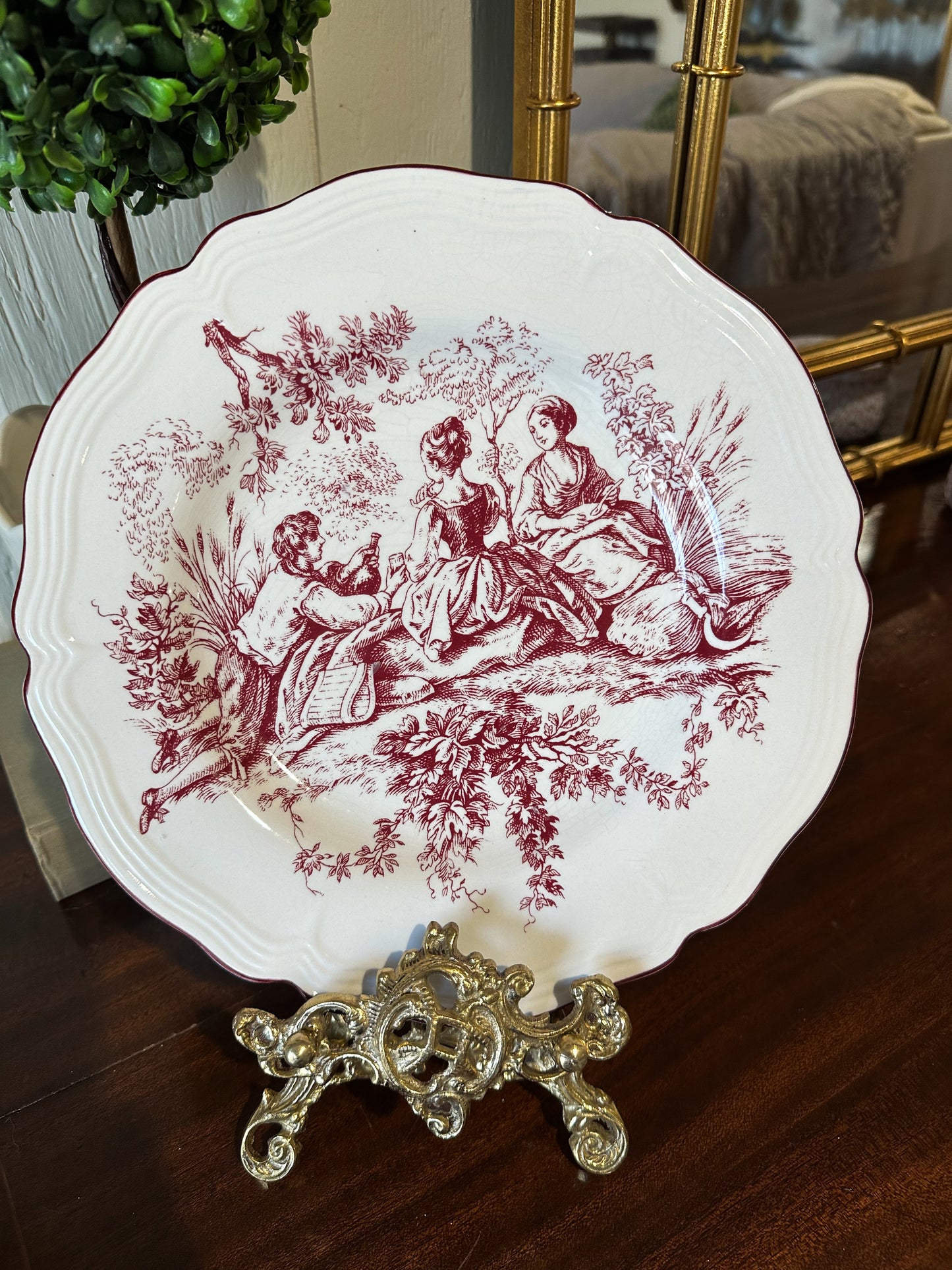 New England Toile Plate