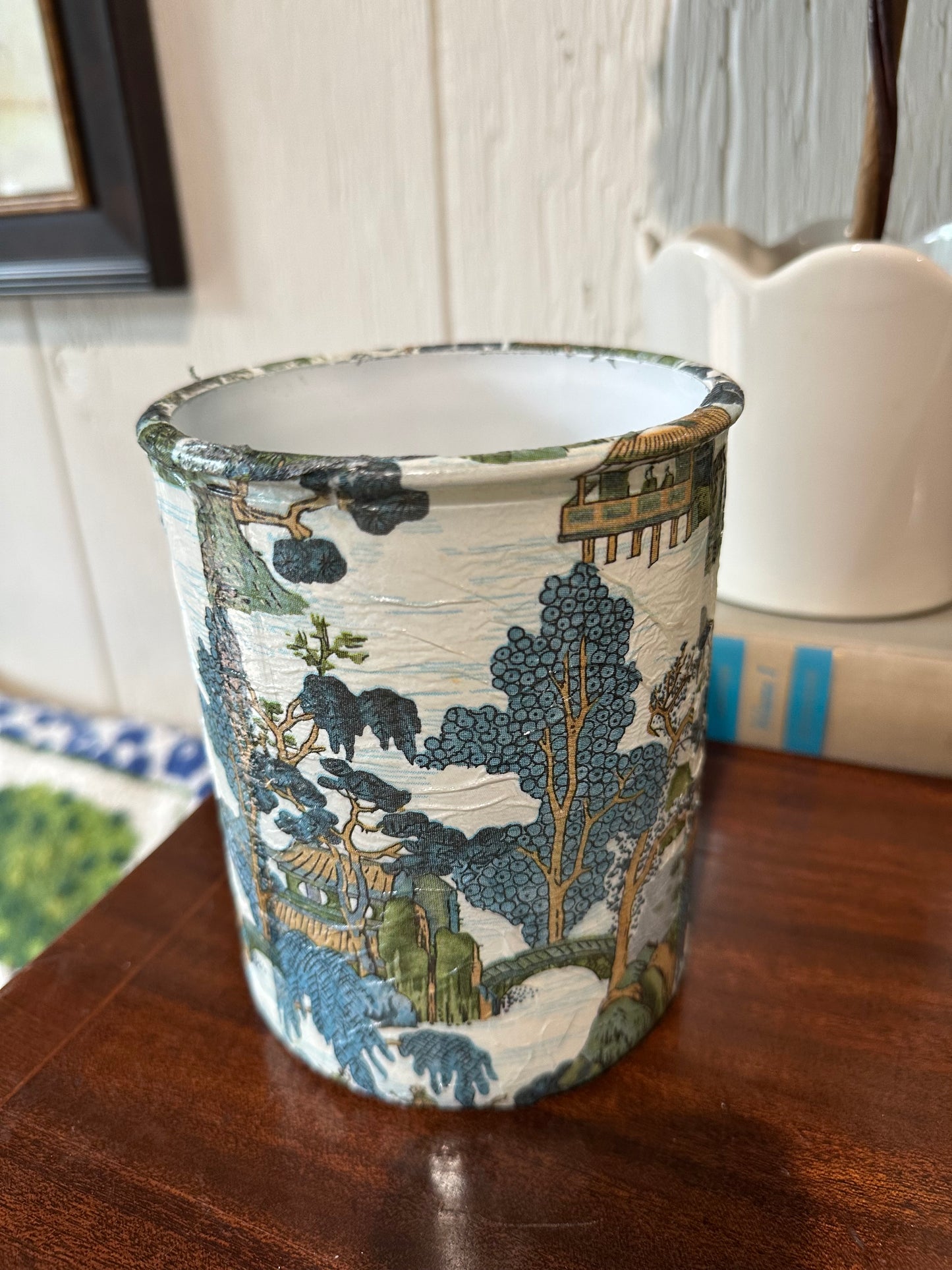 Chinoiserie Decoupage Canister