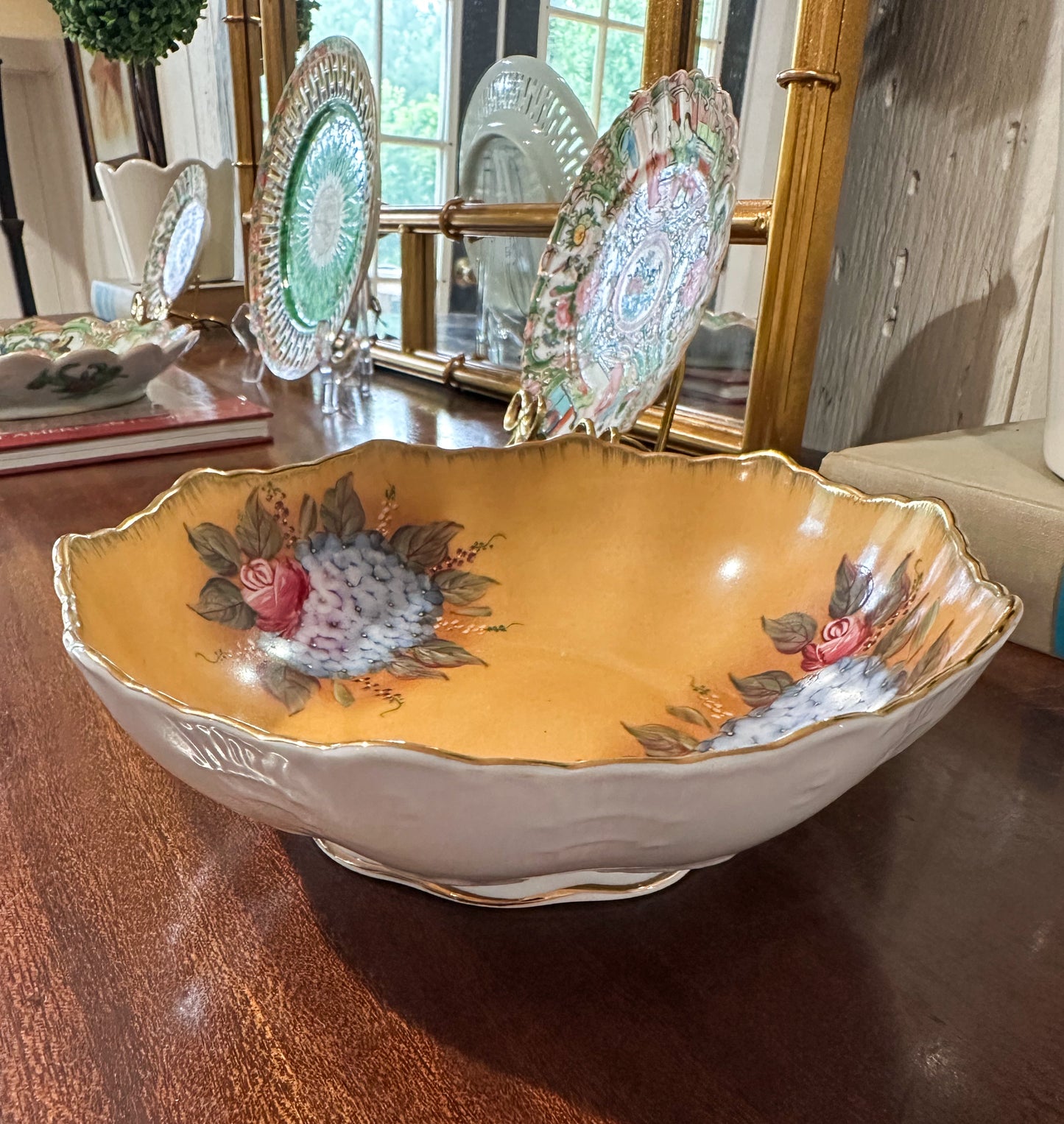 Orange Floral Bowl