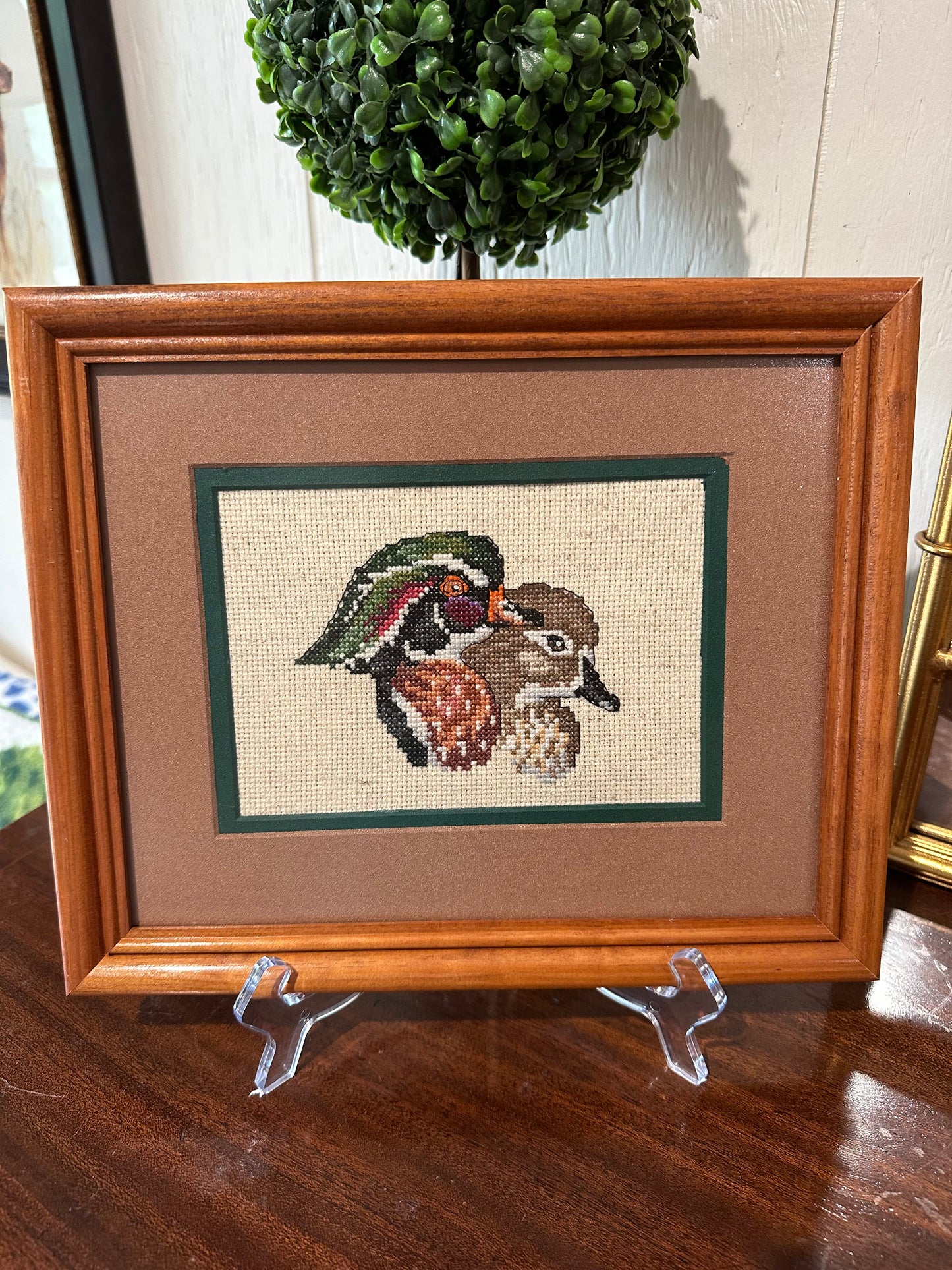 Framed Mallard Needlepoint