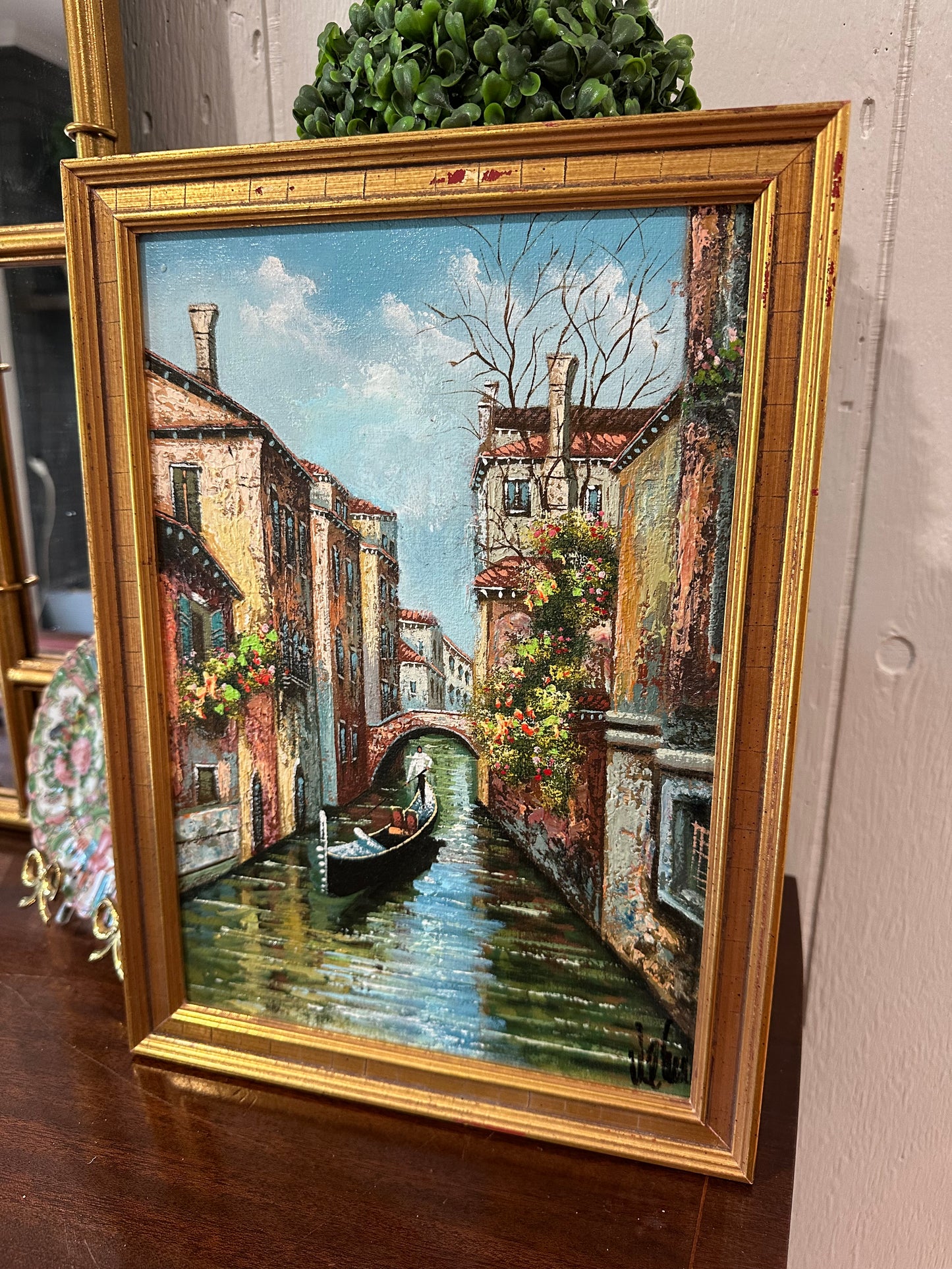 Framed Italian Oil Painting
