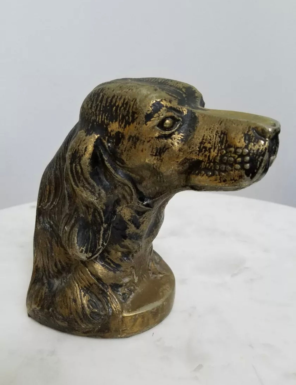 Brass Dog Bookend/Paper Weight