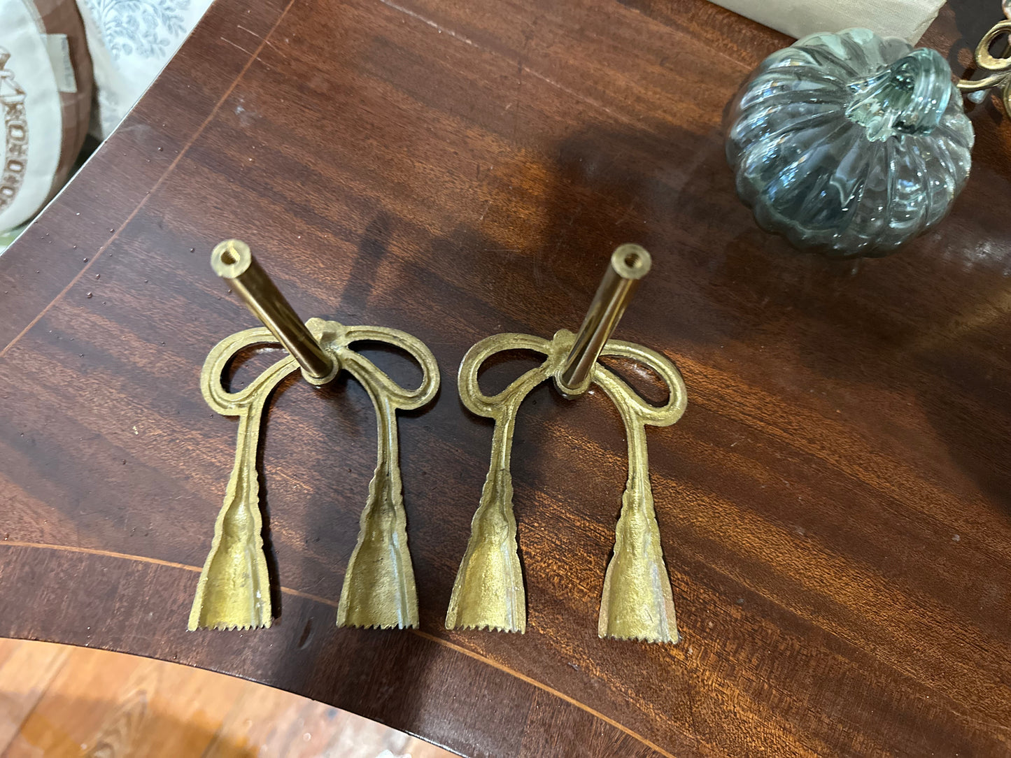 Brass Bow Curtain Tie Backs