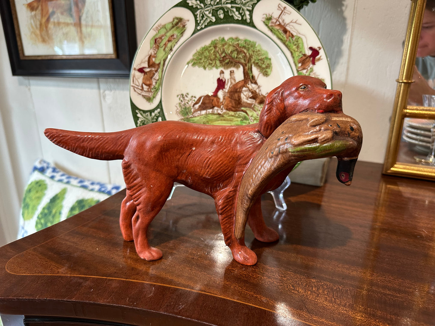 Hunting Dog with Pheasant