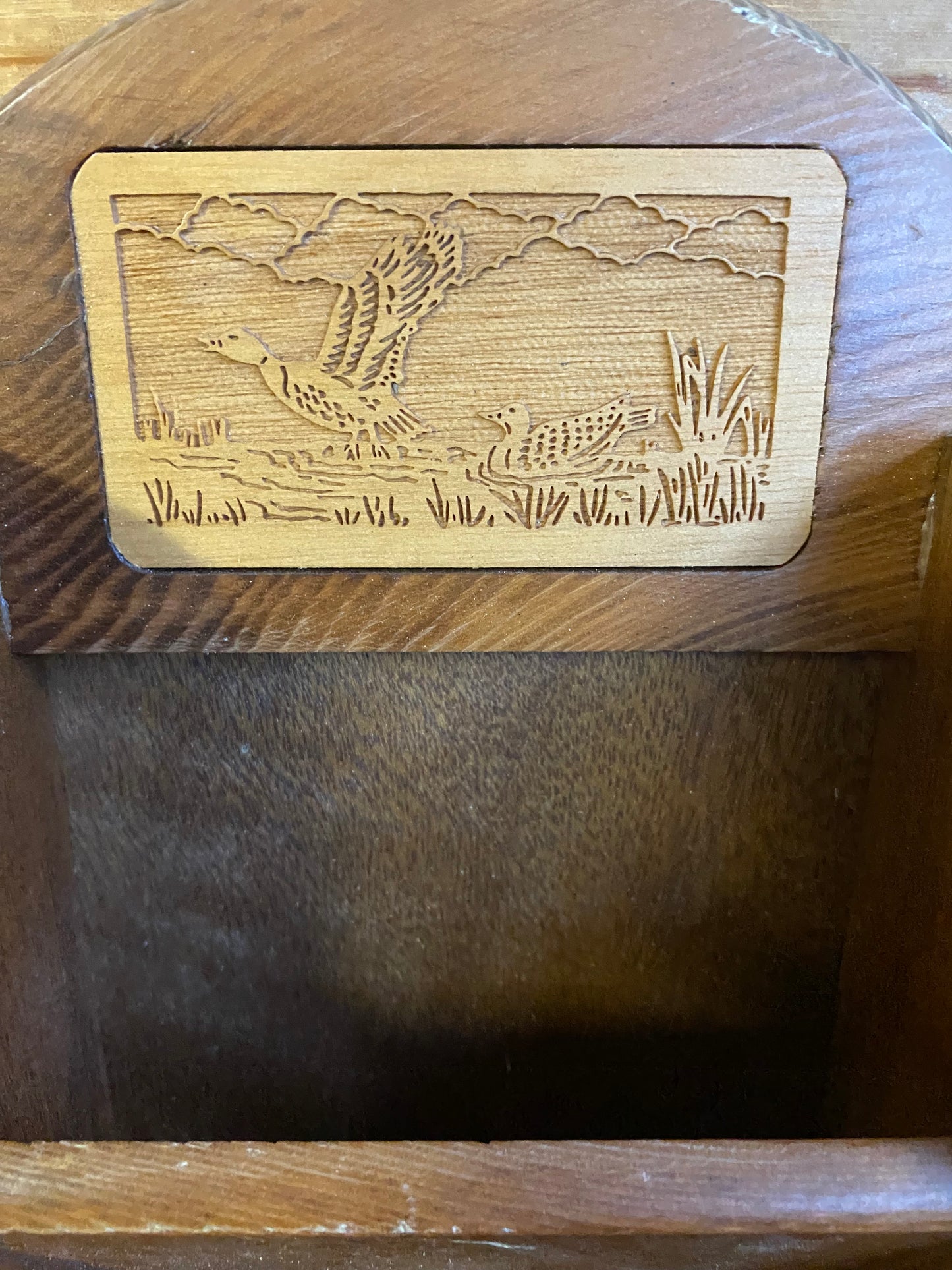 Wooden Duck Mail Holder