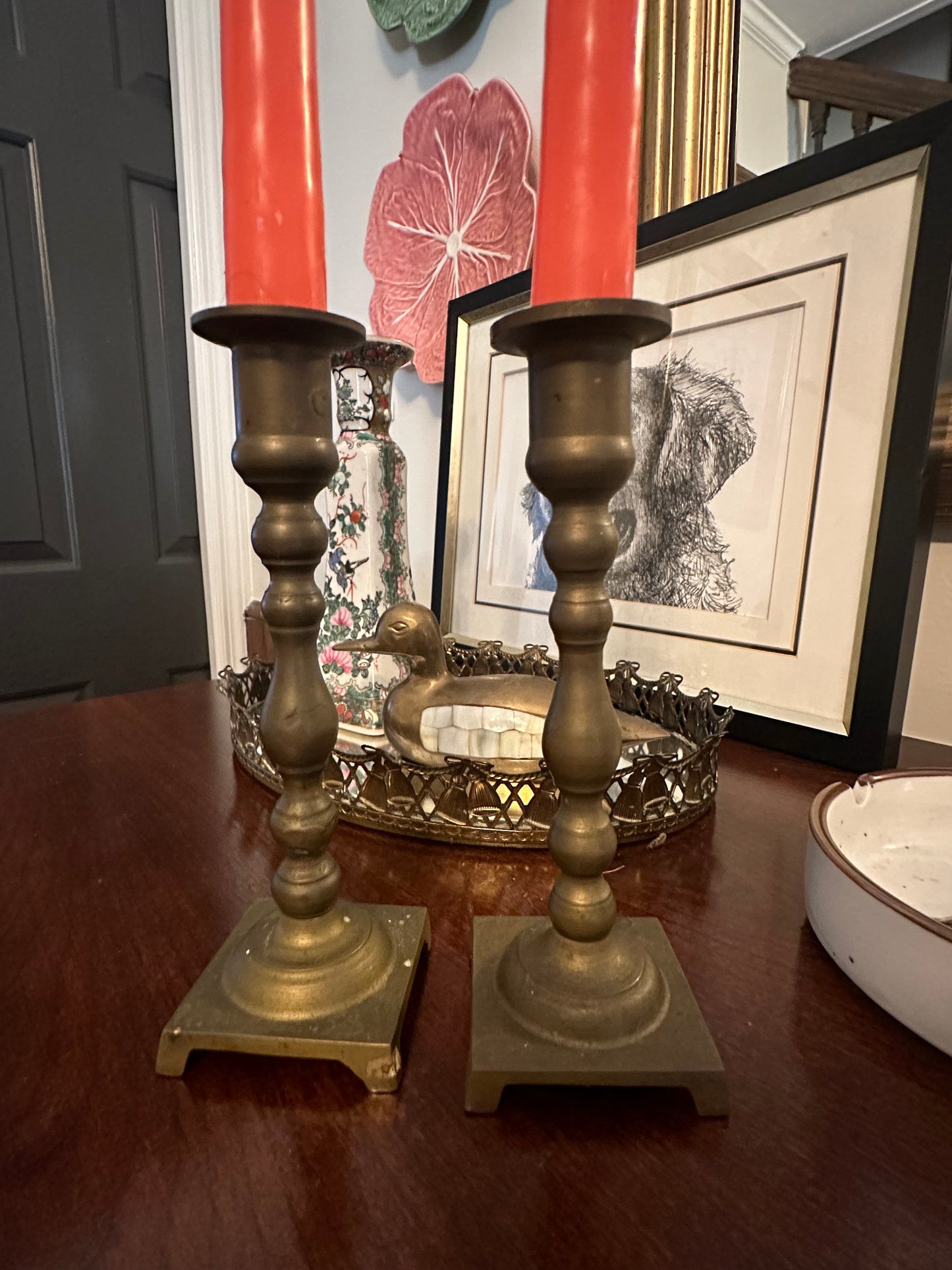 Brass Candlestick Pair