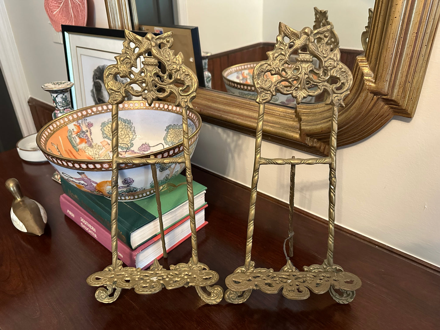 Large Brass Ornate Easel