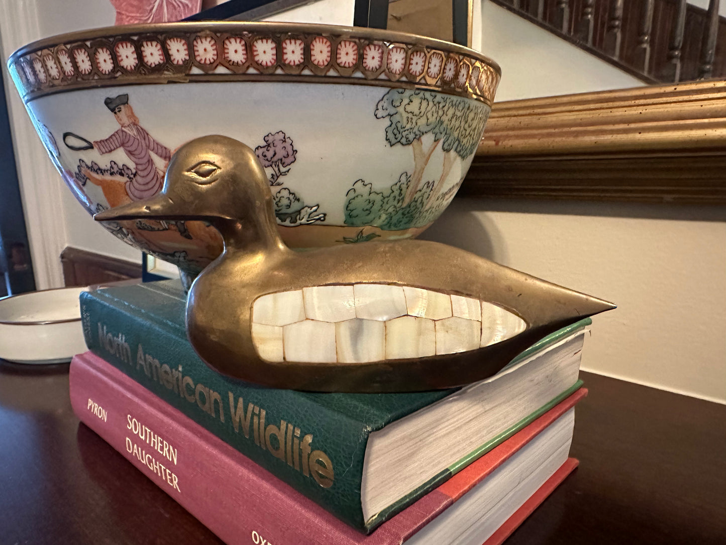 Brass & Mother of Pearl Duck
