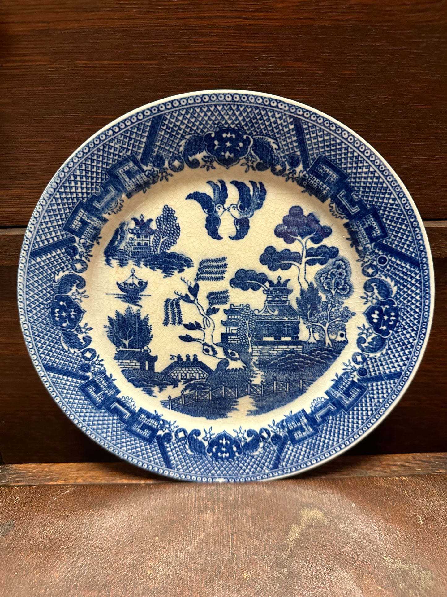 Single Blue Willow Dinner Plate
