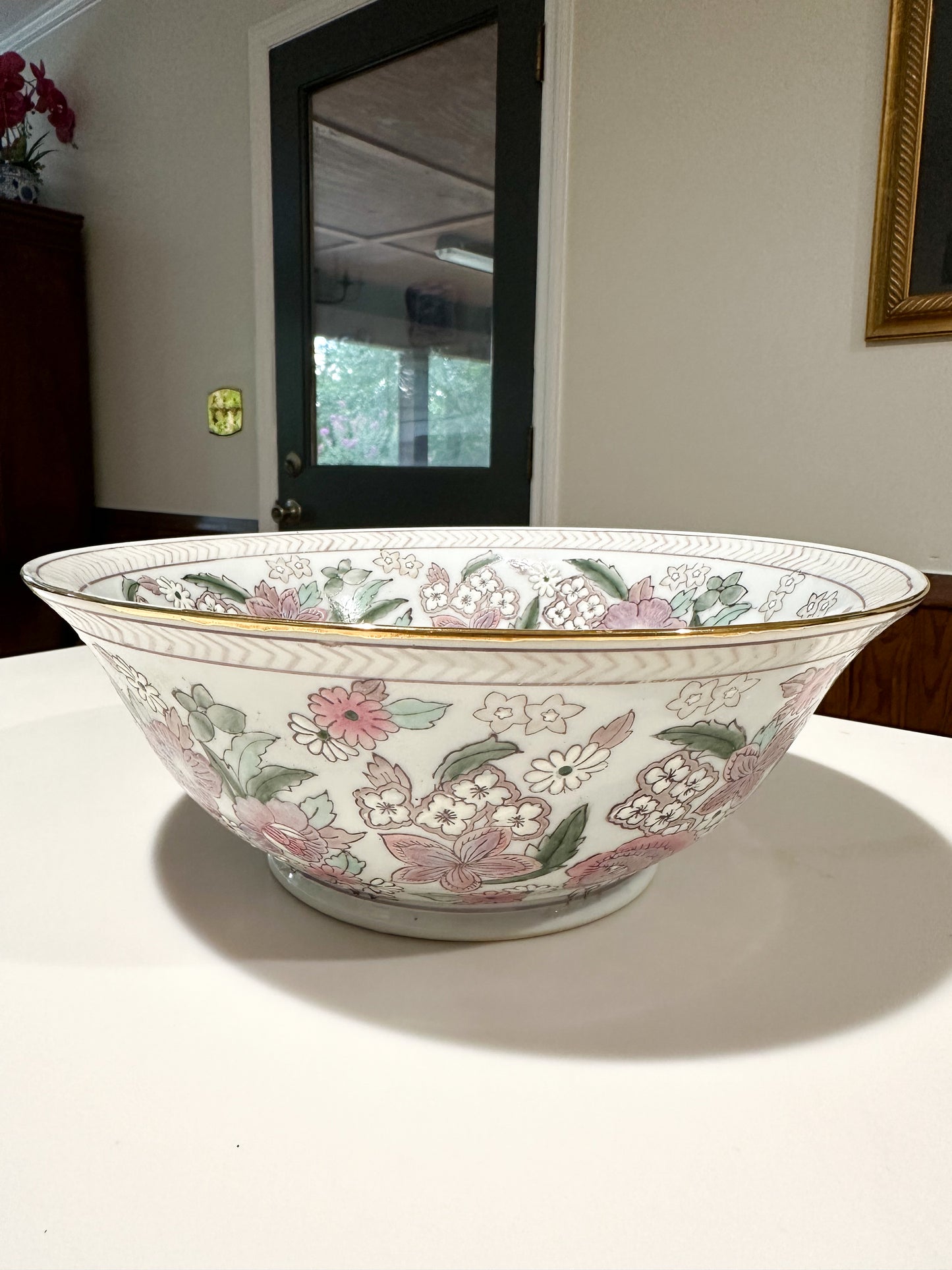 Pastel Pink Floral Bowl