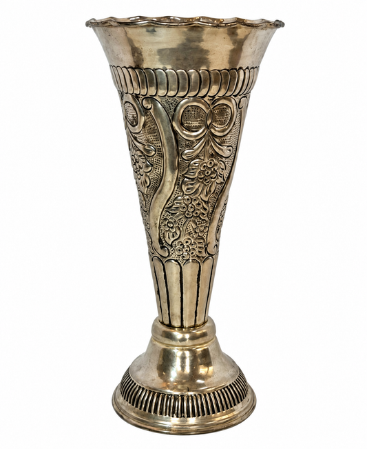 Silver-Plated Trumpet Vase