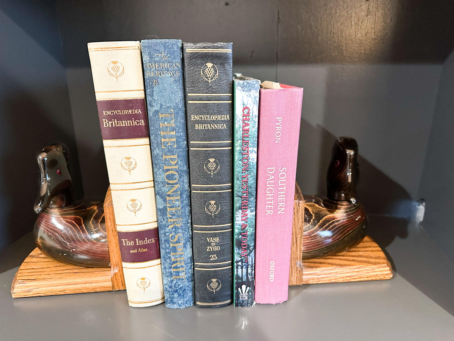 Wooden Duck Bookends