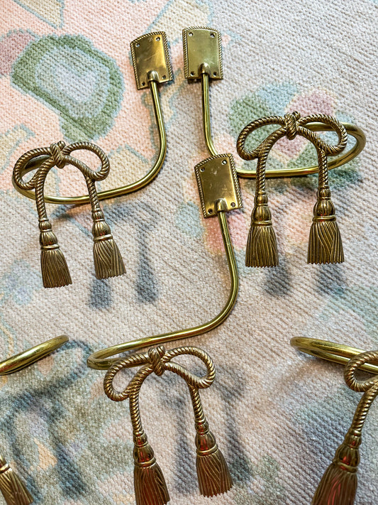 Brass Bow Curtain Tie Backs