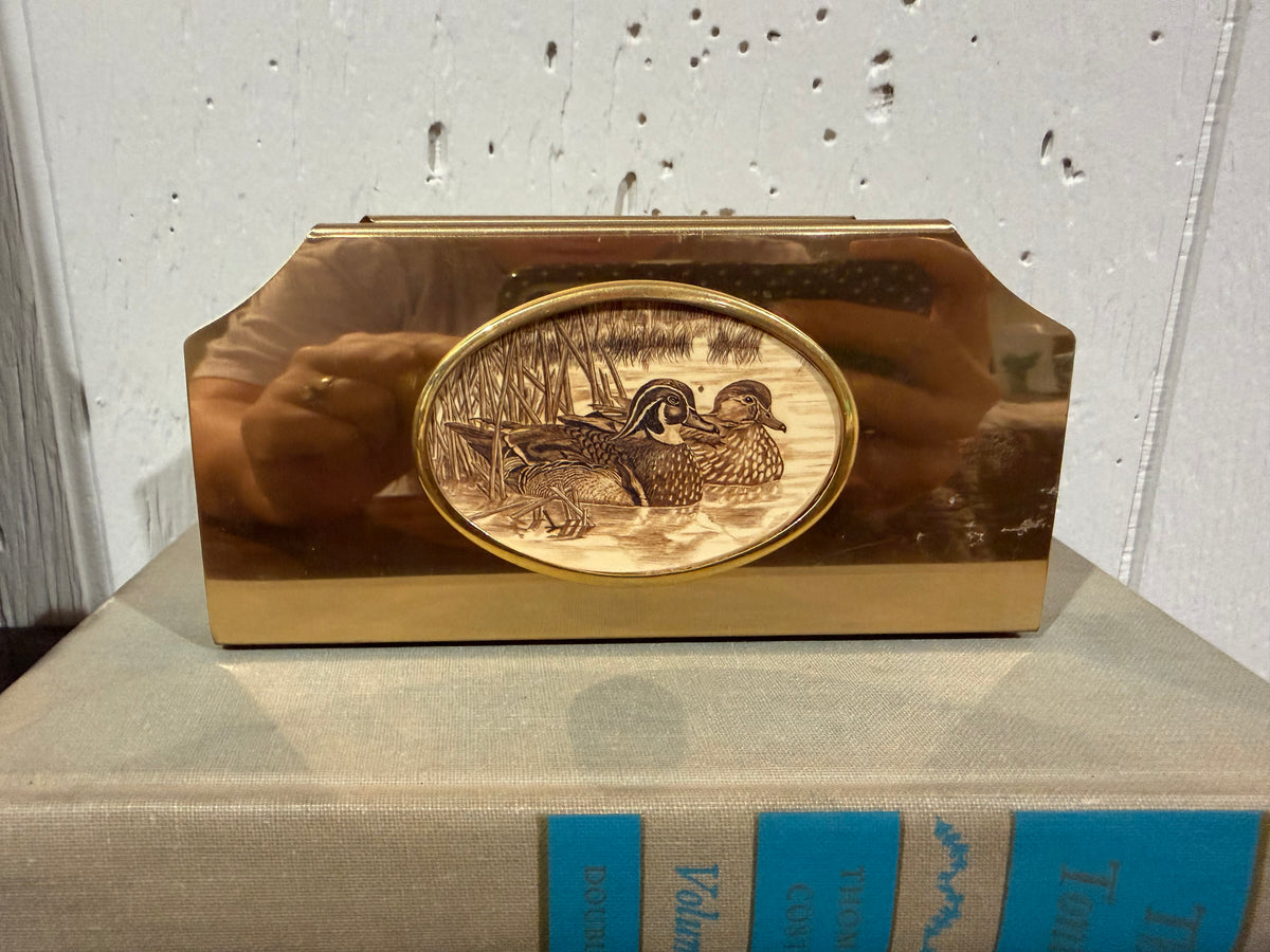 Brass Duck Letter/Napkin Holder