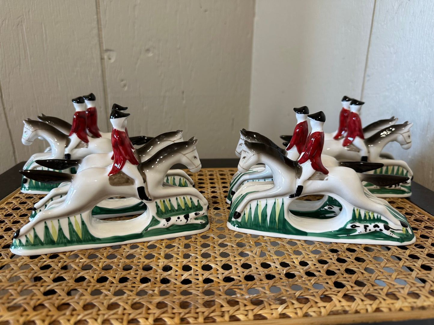 Set of 8 Fox Hunt Napkin Rings