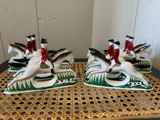 Set of 8 Fox Hunt Napkin Rings
