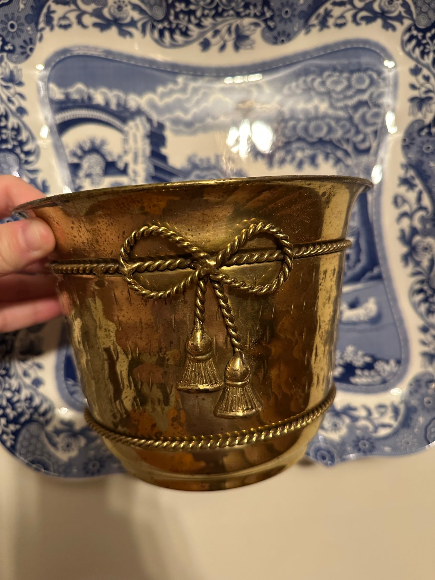 Brass Bow Planter