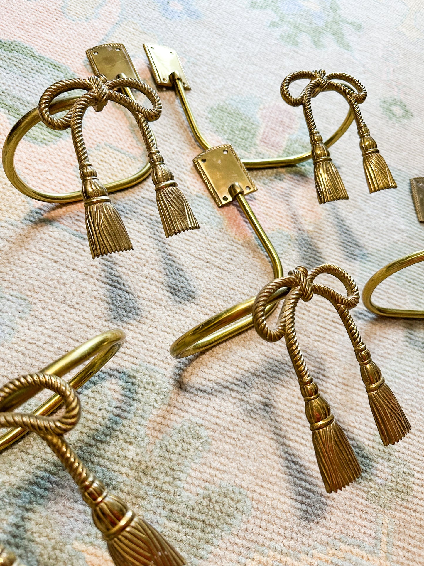 Brass Bow Curtain Tie Backs