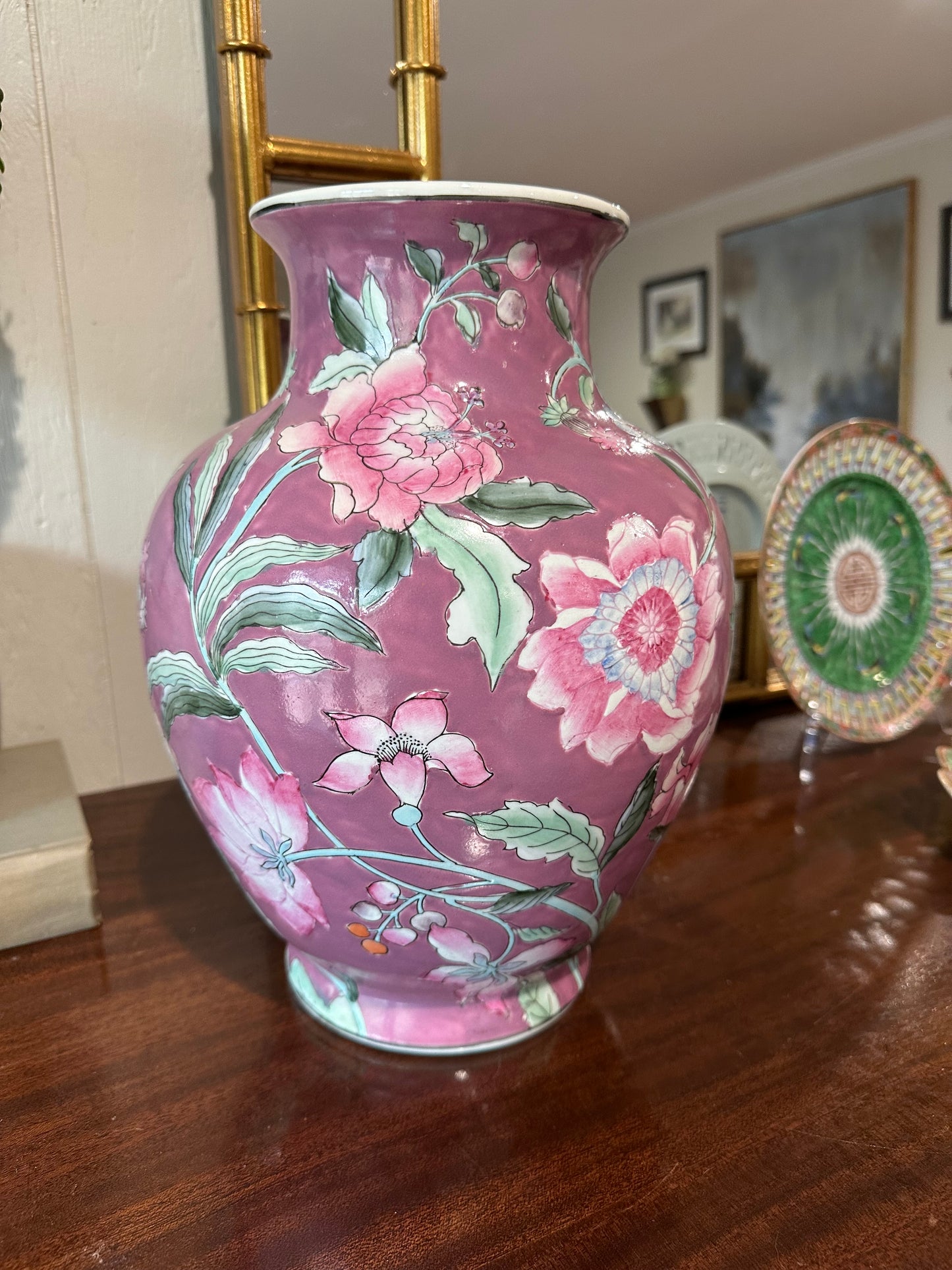 Pink Floral Vase