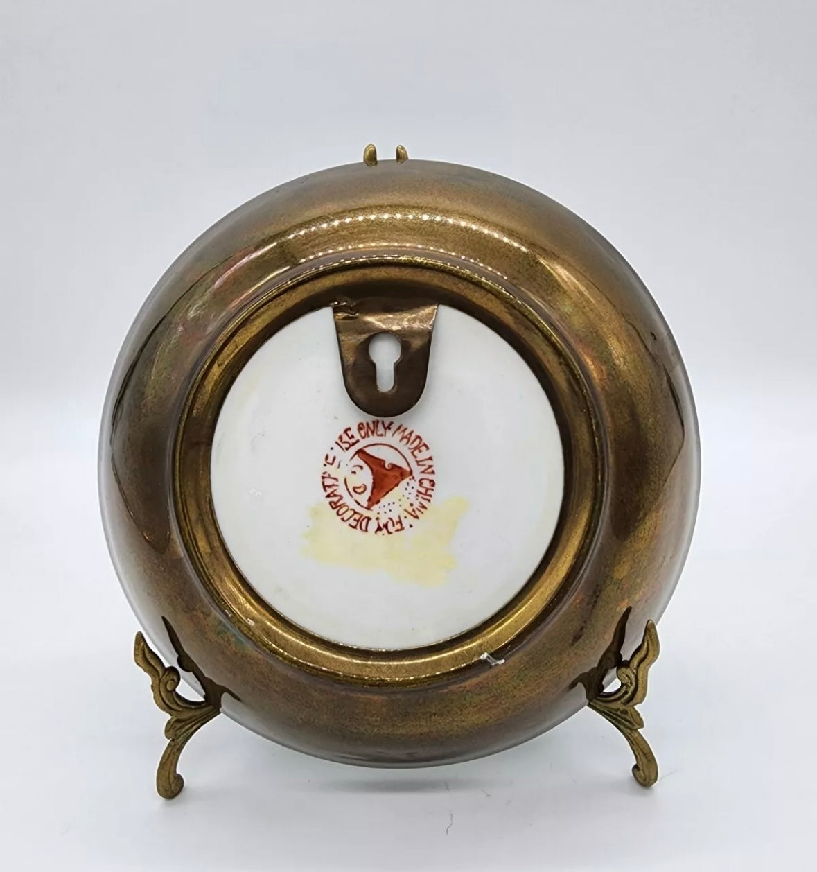 Brass-Encased Tobacco Leaf Bowl