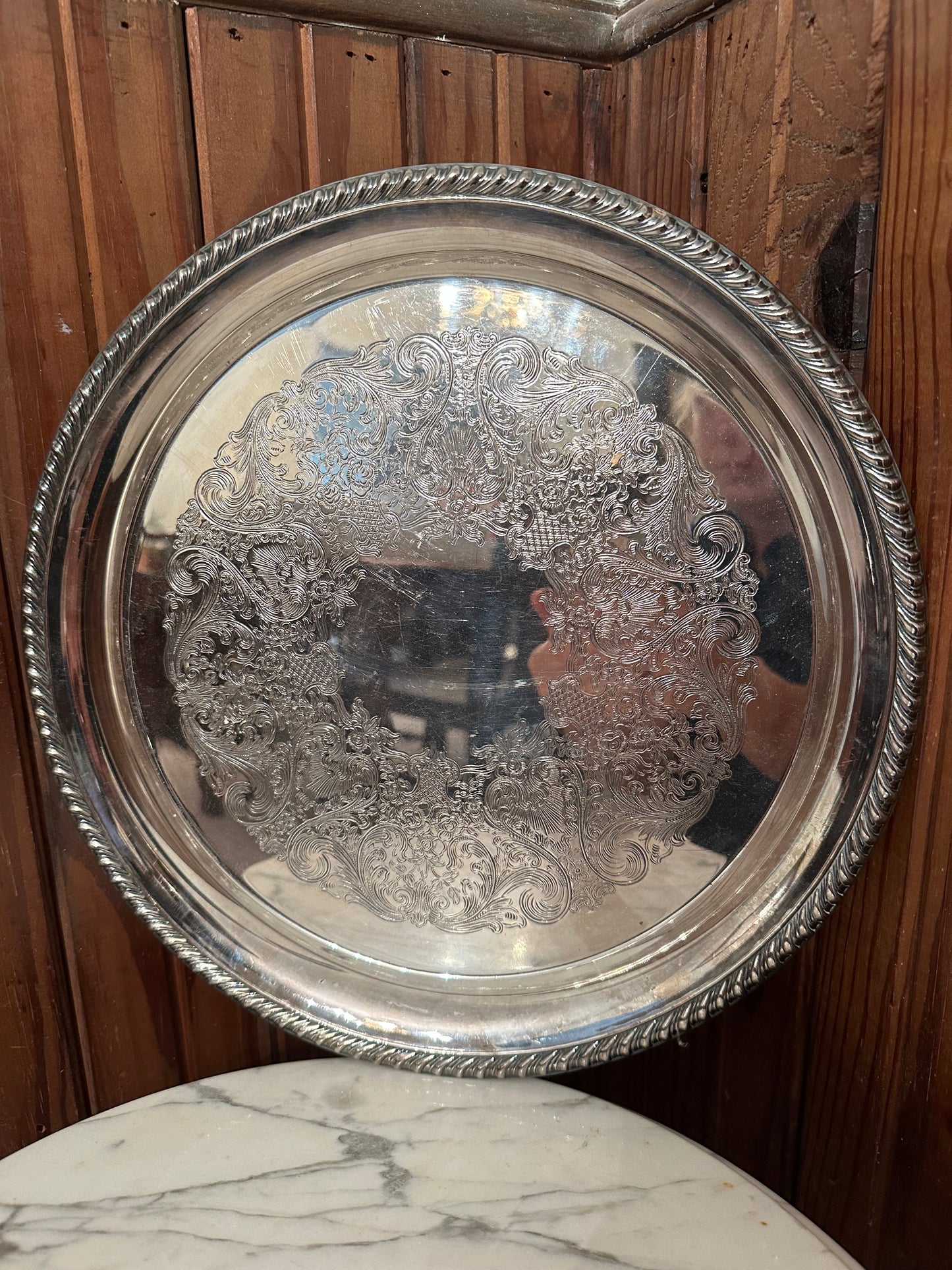 Round Silver Platter