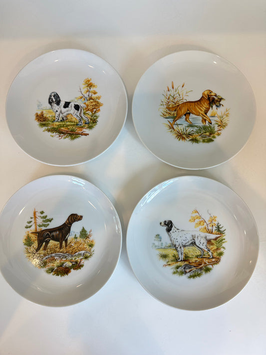 Set of 4 Andrea by Sadek Dog Plates