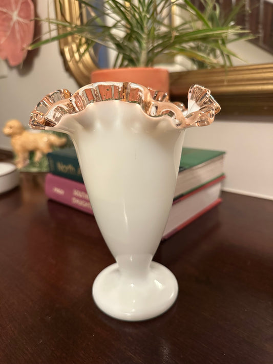 Rose Crest Fenton Vase