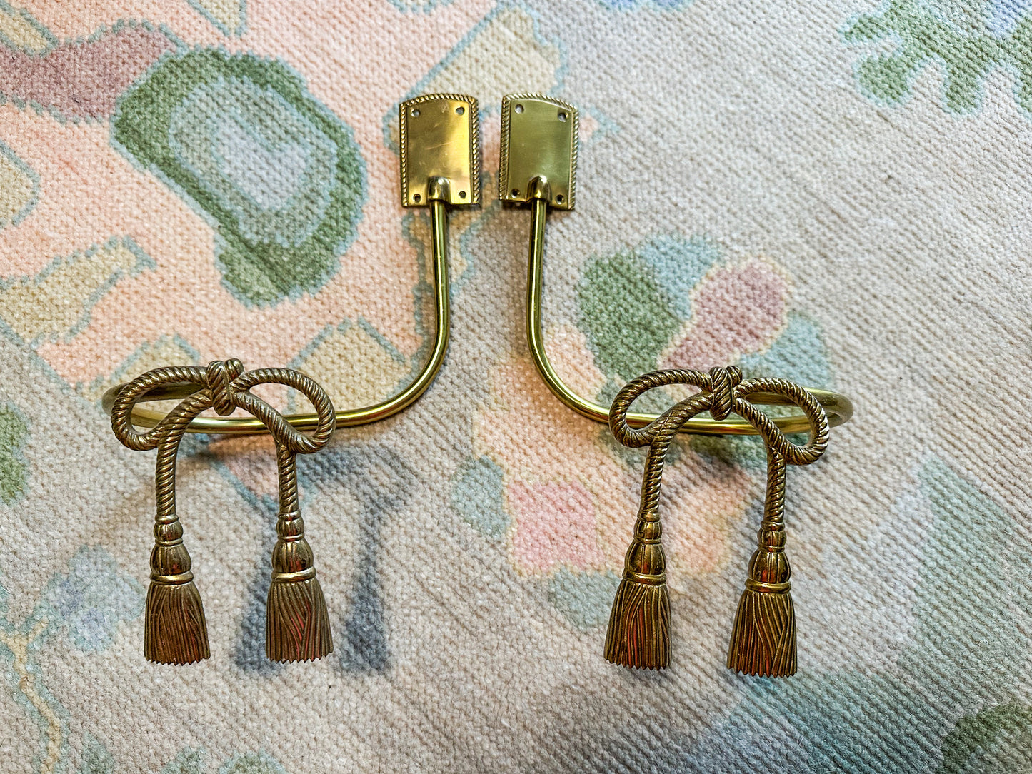 Brass Bow Curtain Tie Backs