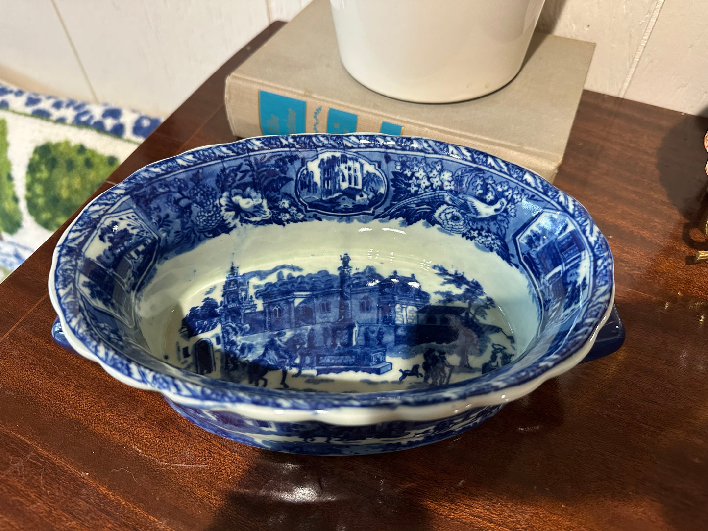 Small Blue & White Footbath