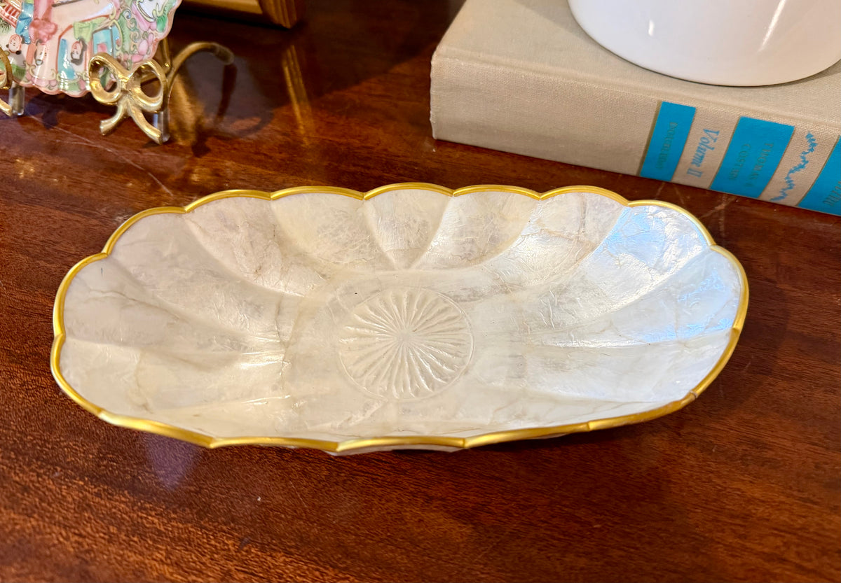 Scalloped Capiz Tray