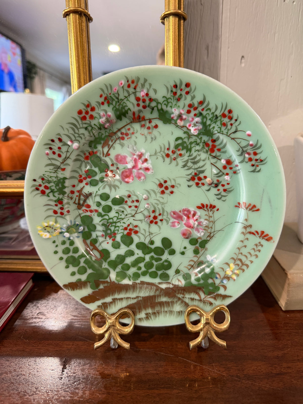 Rare Celadon Imari Plate