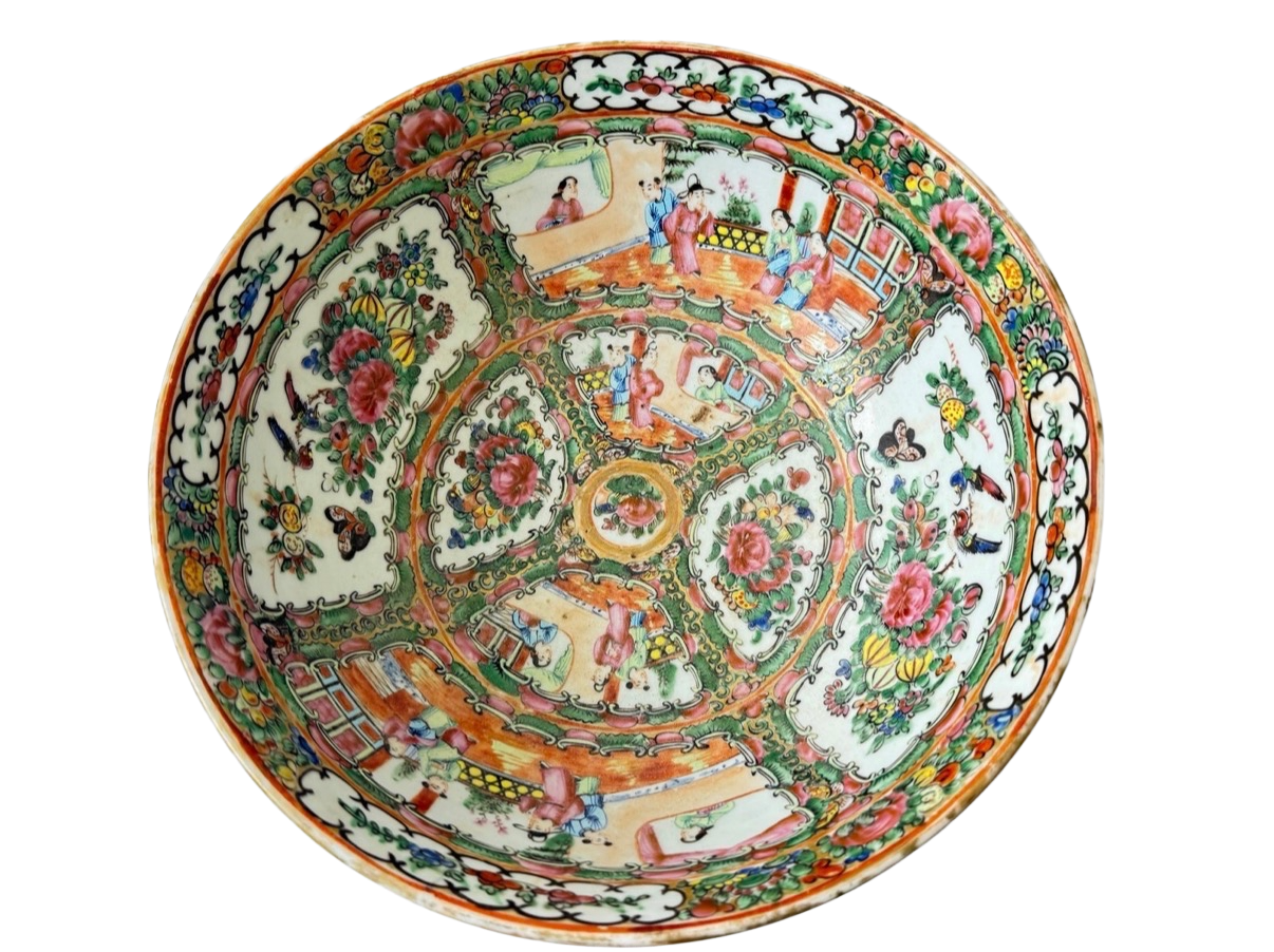Rose Medallion Punch Bowl
