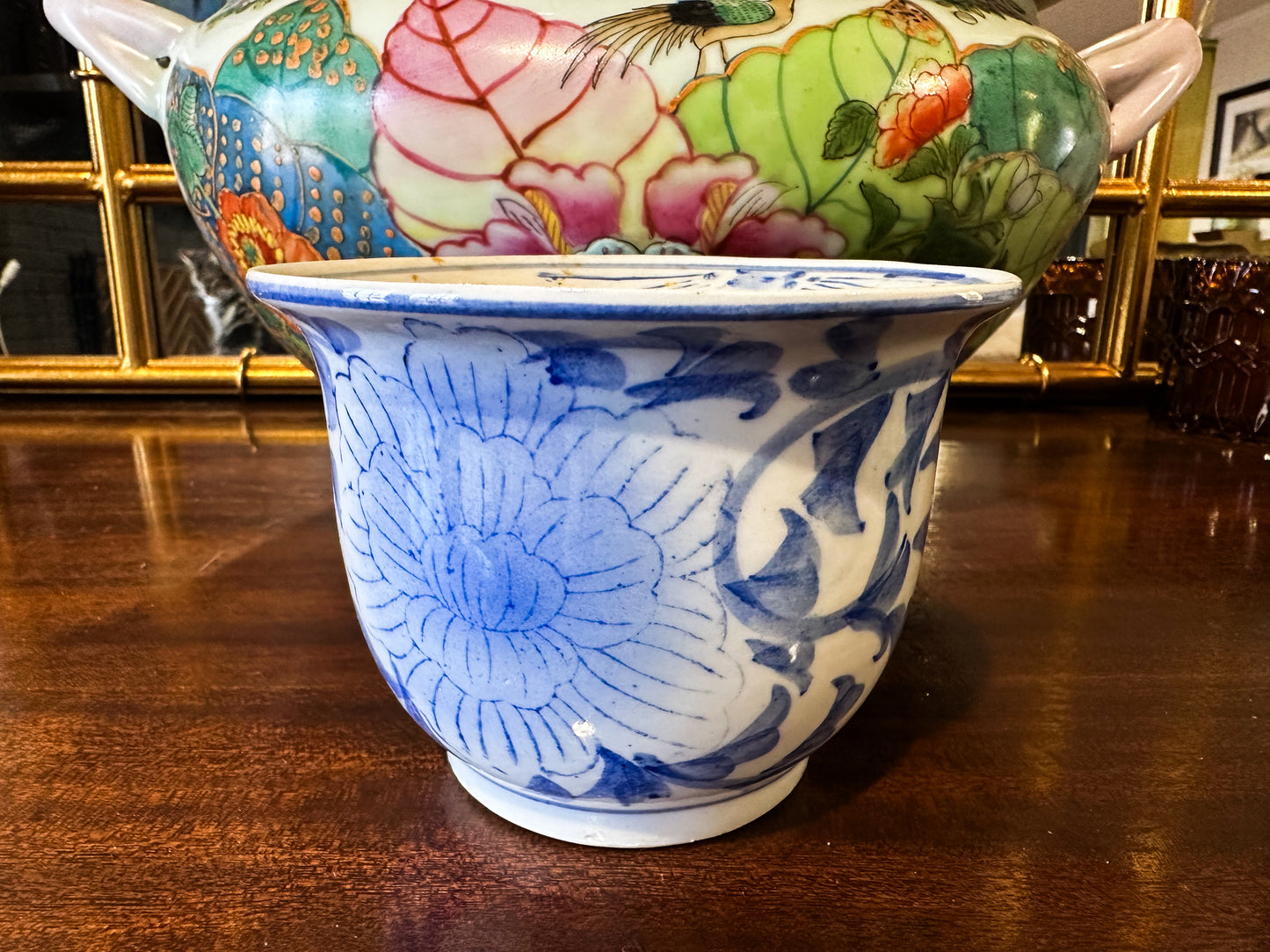 Mini Blue & White Planter