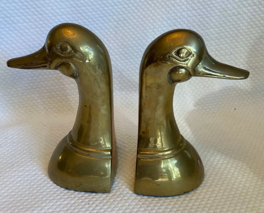 Brass Duck Bookends