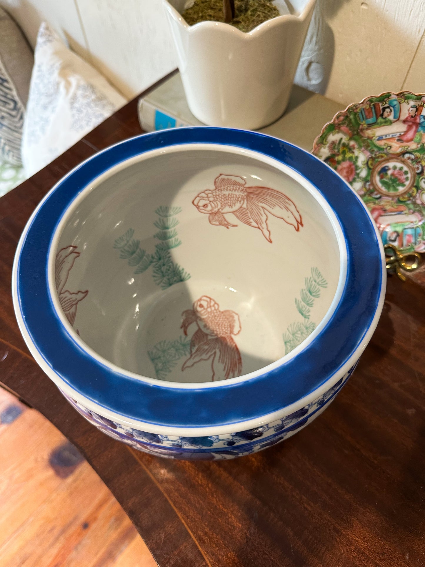 Blue & White Planter