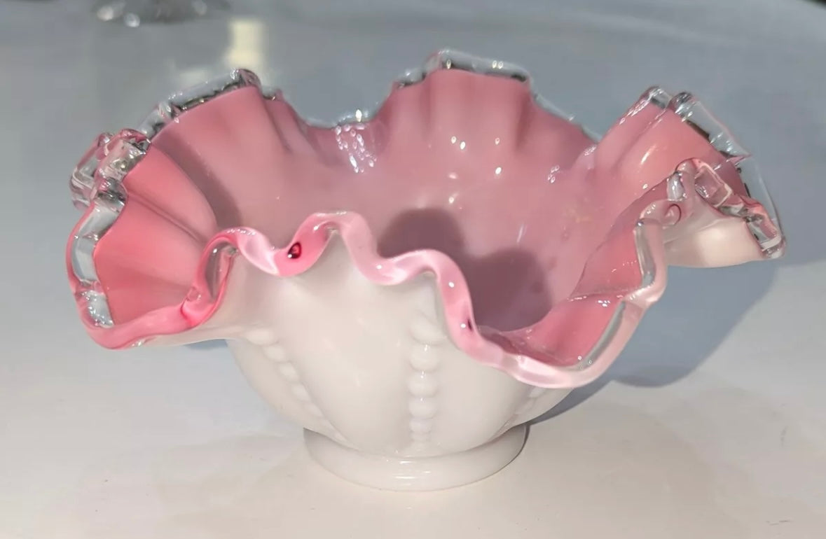Pink Fenton Dish