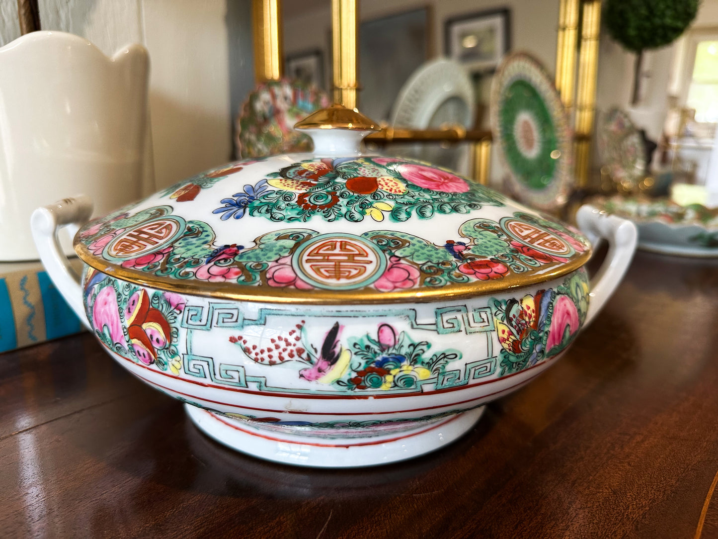 Rose Canton Tureen
