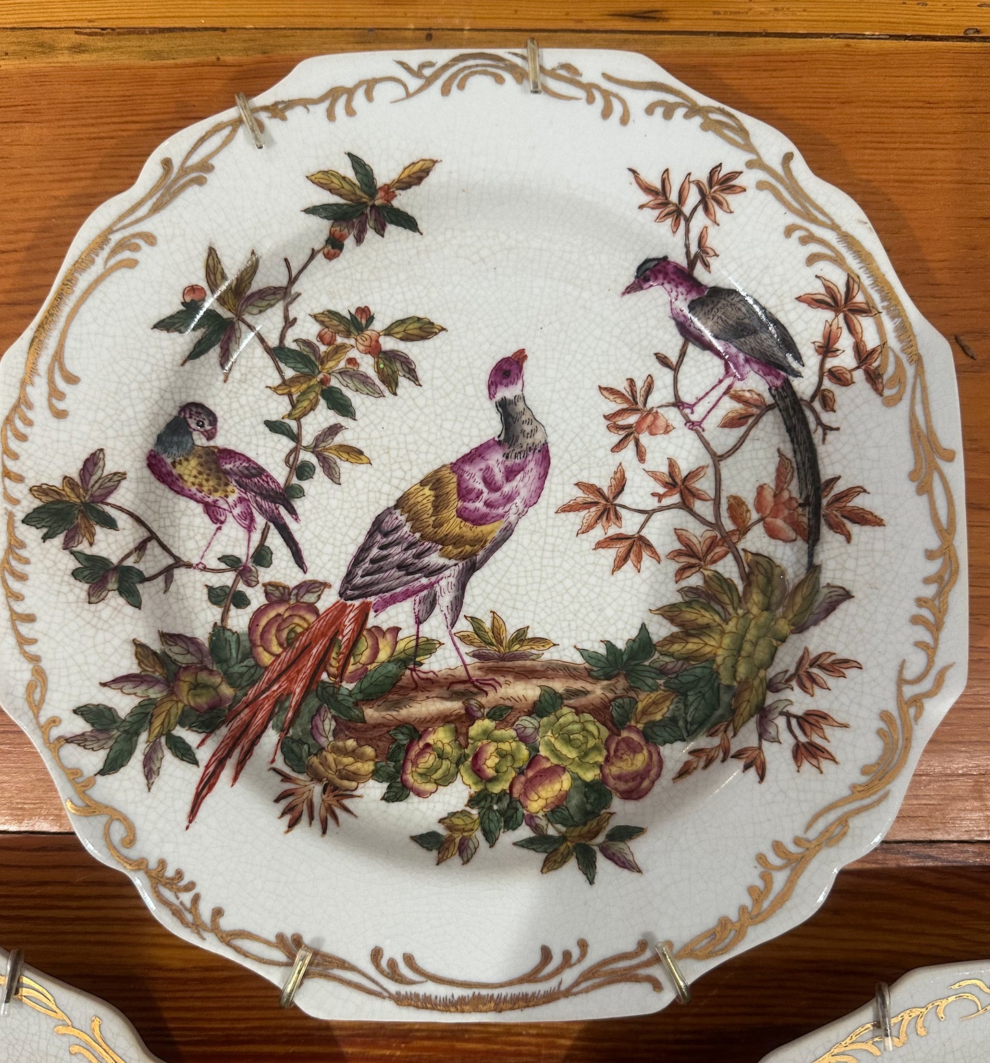 Colorful Pheasant Plates (Set of 3)