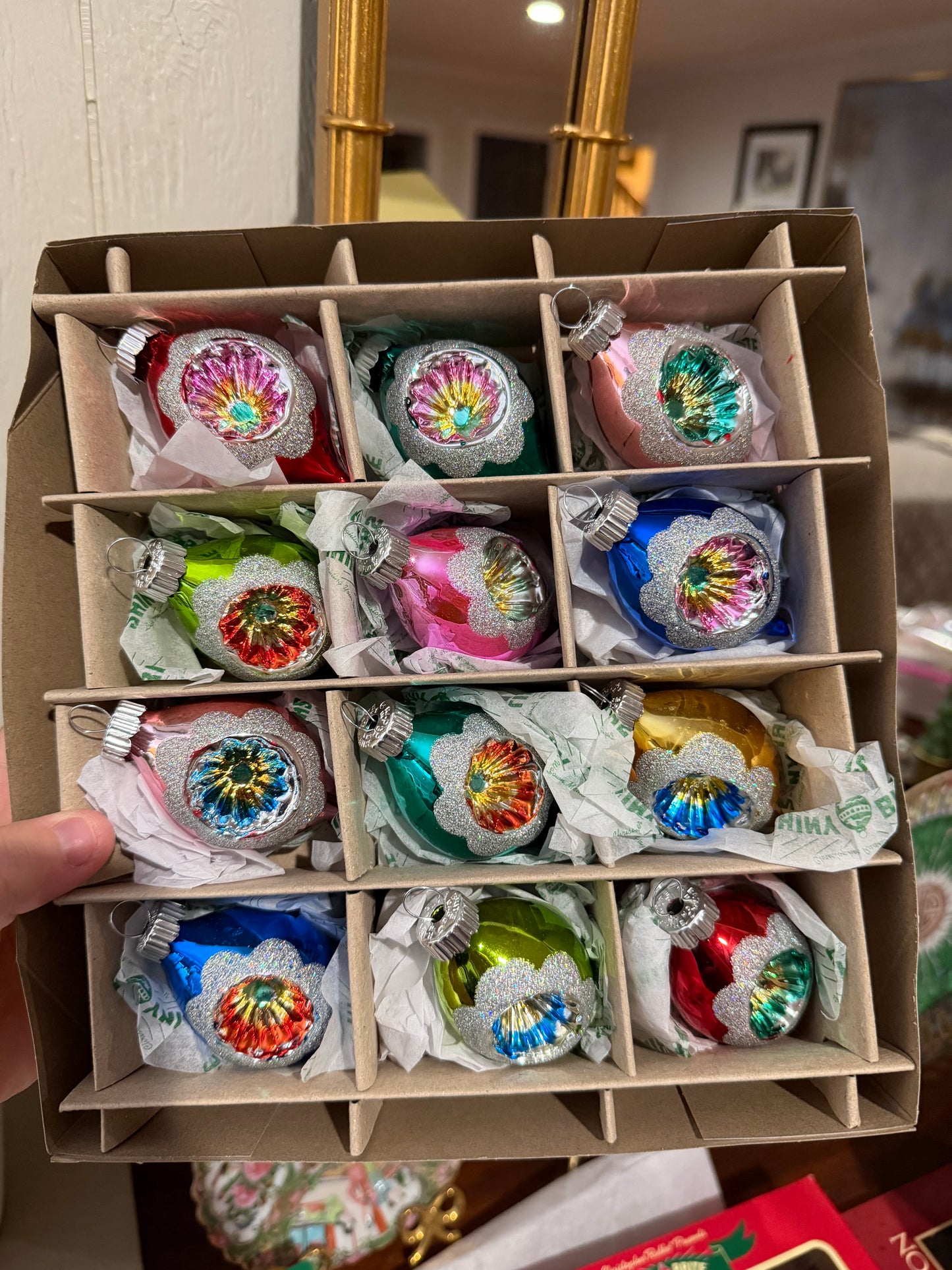 Shiny Brite Tulip Indent Ornaments