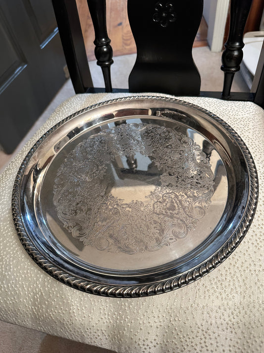 Round Silver Platter
